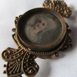 Marie Antoinette Antique Victorian French Brooch Victorian Lady Portrait Edwardian Cameo Brooch Rare Antique Cameo Brooch Edwardian Jewelry image 4