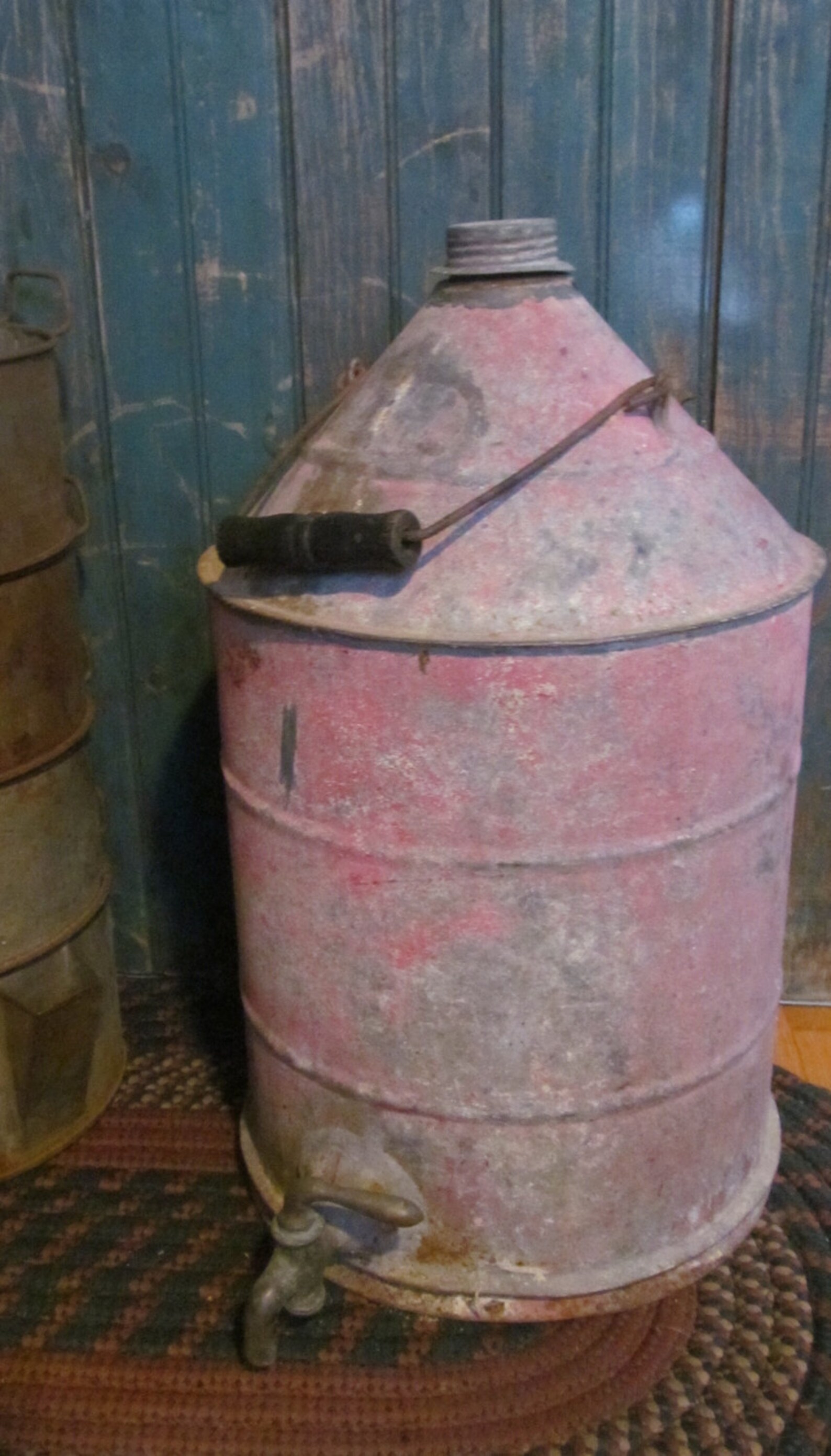 SALE Tin Spouted Jug Maple Syrup Bucket Old Country Store Etsy