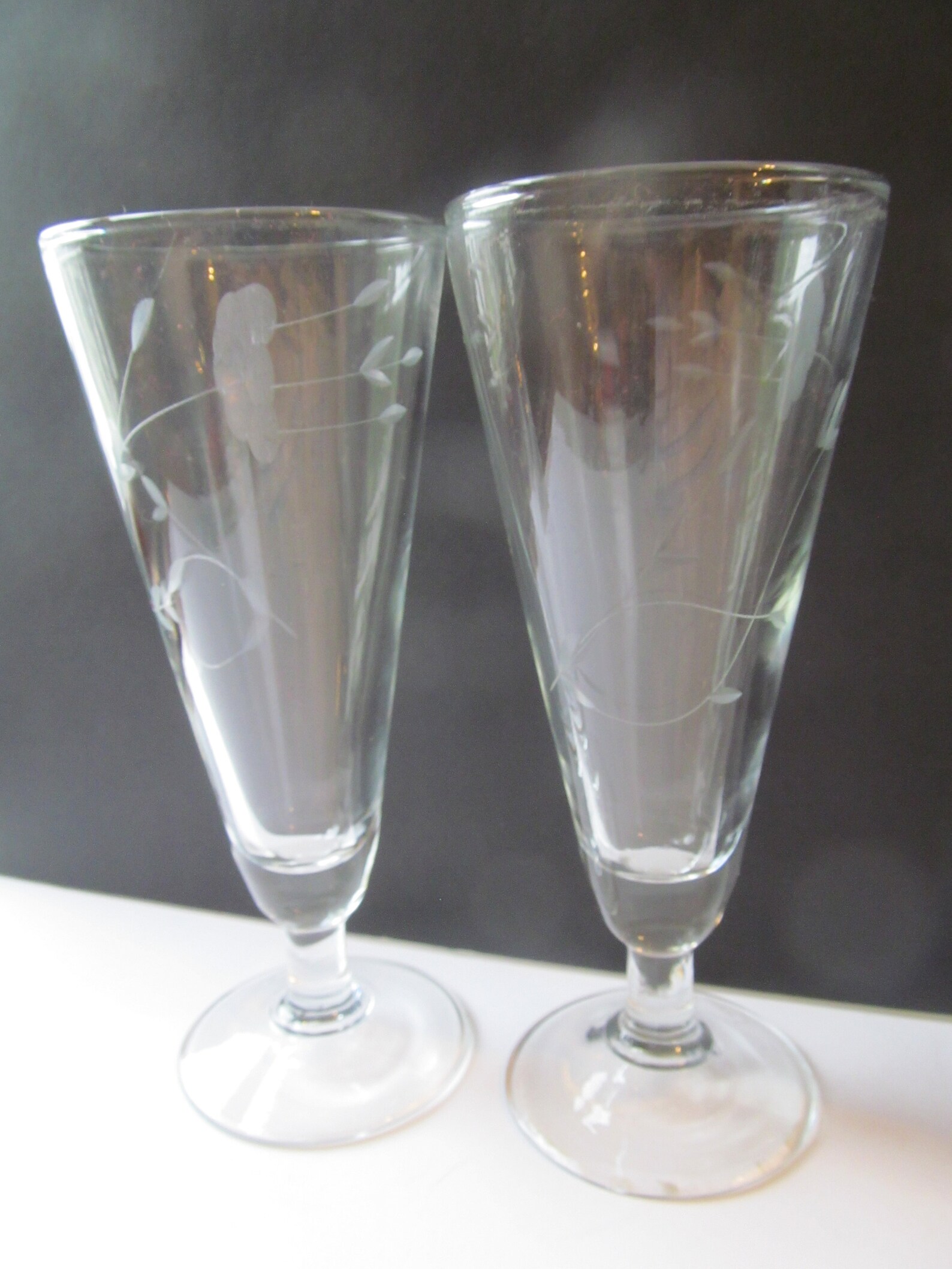 Pilsner Glass Princess House Crystal Heritage Pattern Glass Etsy