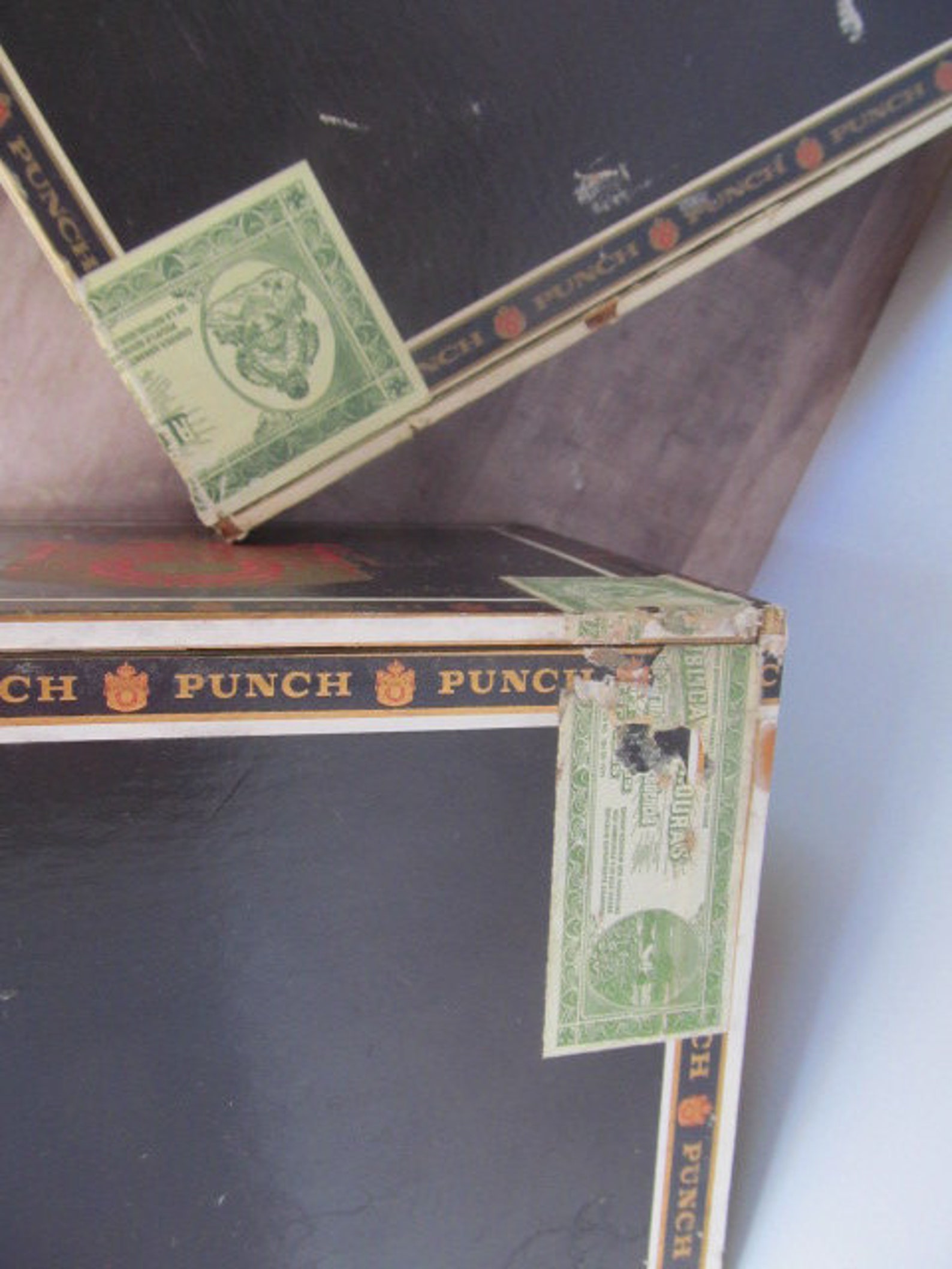 Punch Cigar Box Wooden Cigar Box Cigar Labels Cigar Box Etsy España