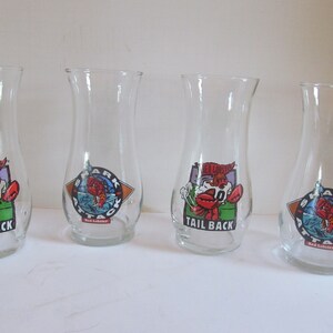 Red Lobster Set of Drinking Glasses Tumblers Set of Cocktail Glasses Tumbler Glassware Shark Advertising Tumblers Drinking Glasses Tumblers