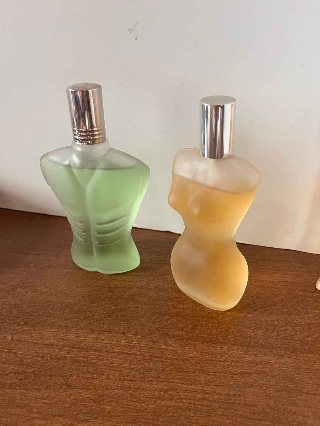 Ladies Bust Mens Bust Figural Glass Perfume Bottles Vintage Perfume