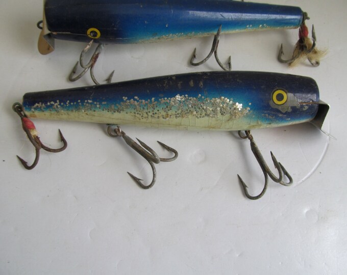 Antique Deep Sea Fishing Lures Wooden Antique Lures,hand Painted Lures