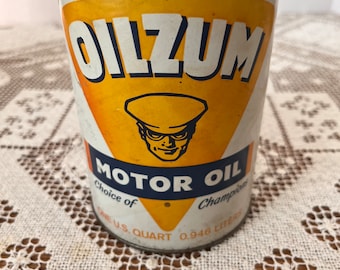 Latas de aceite Oilzum Lata de aceite vintage Recuerdos de motocicletas
