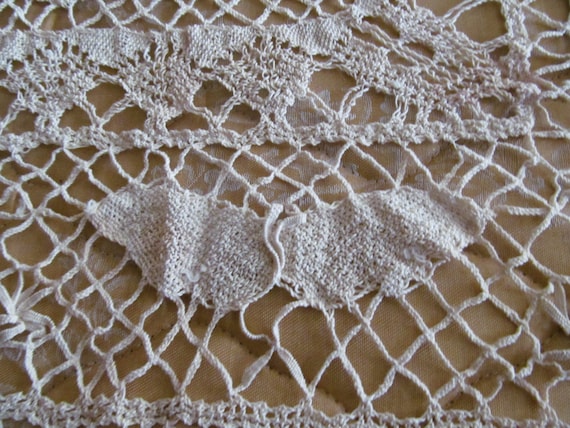 Antique Bobbin Lace Tablecloth Butterfly Decor Antique Lace