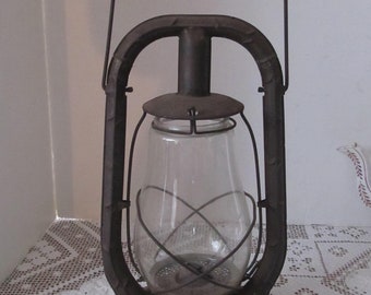 Dietz Monarch Lamp Oil Lantern Vintage Kerosene hanging Lamp,Antique Lamp petroliana Rustic Primitive Decor, Glass TinWare  Oil Lamp