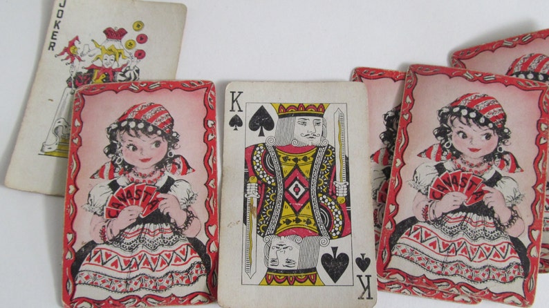 Full Deck Gypsy Playing Cards Vintage Gypsy Tarot Reading Etsy