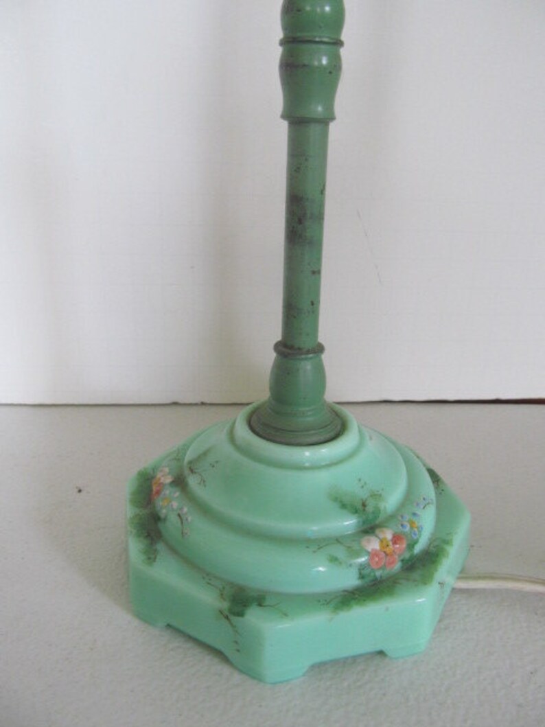 Pair of Jadeite Lamps UV Uranium Glass Jadeite Pr of Lamps Etsy