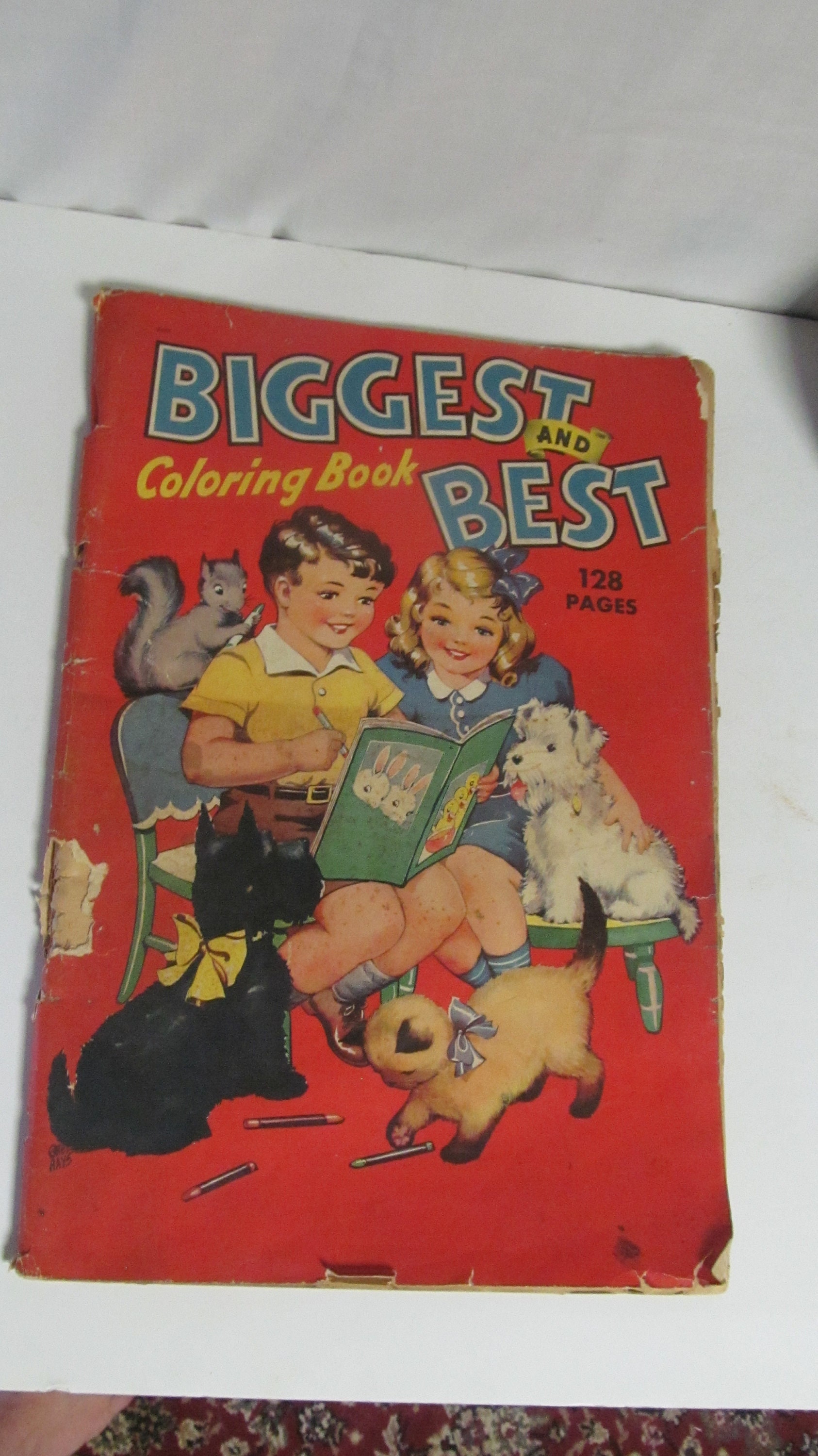 1940 Coloring Book,biggest and Best Coloring Book,made in the USA