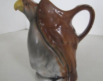 Eagle Buzzard Hawk Sweet Cream Pitcher Small Milk Jug Bird Decor Wildlife Birds Germany China German home decor Milk Jug