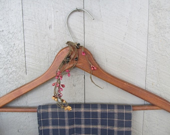 Primitive Wood Clothes Hangers Jacket Hanger wooden Hangers Display Chevron Staples 1940s Dress Hangers laundry room decor Closet Organizer