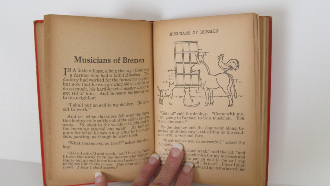 The Red Book of Childrens Stories Antique Childrens books Etsy