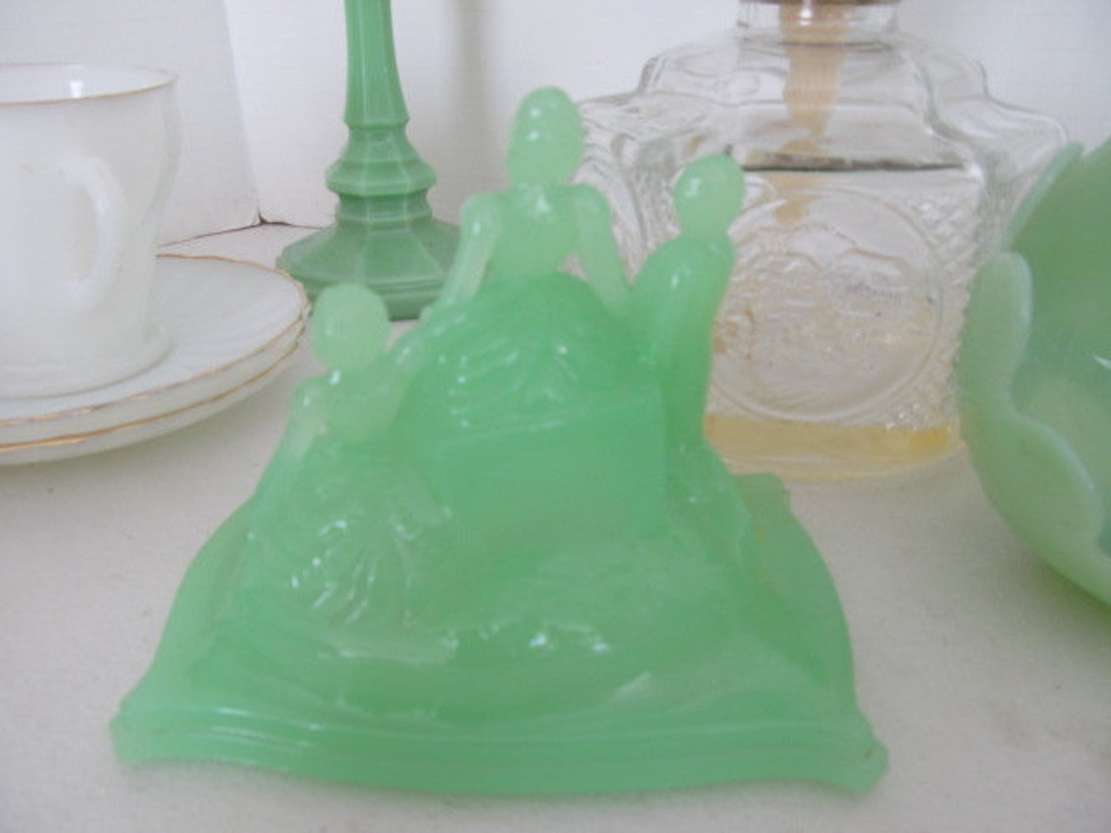 Uranium Jadeite Figurine NEW MARTINSVILLE Martha Washington Etsy
