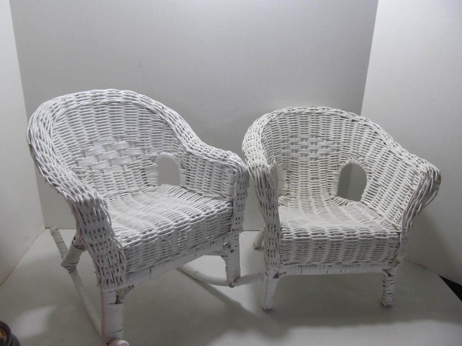 Choice Vintage White Wicker Doll Furniture Chair Wicker Chair Etsy