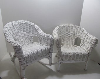 Choice Vintage White Wicker Doll Furniture Chair Wicker Chair Doll Furniture Wicker Chair Girls Room Decor Whicker Rocking Chair For Dolls