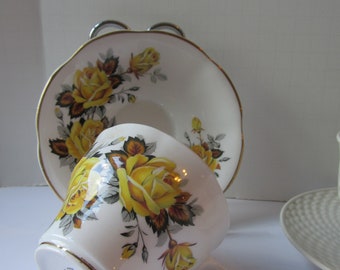 Rosina Bone China tea Cup Yellow Roses Tea Cup China Bone China English Bone China Tea Cups Teacup Saucer Tea Party Tea Cups England China