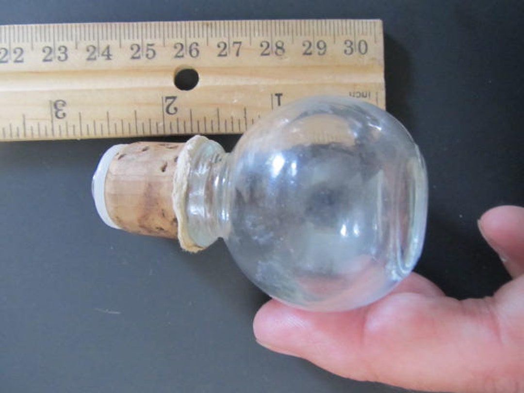 Large Cork Glass Decanter Stoppers Round Glass Stopper Liquor Decanter
