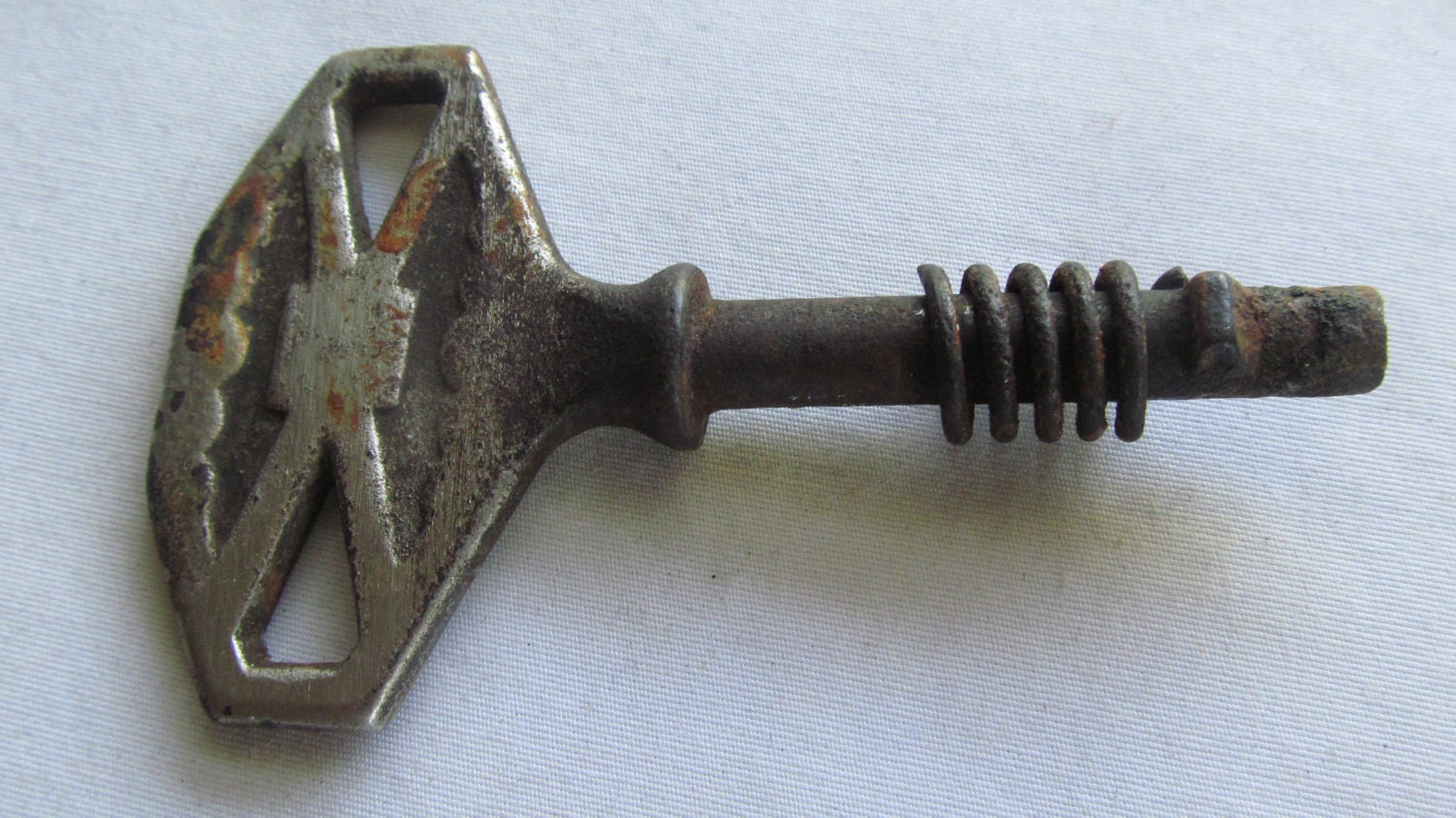 Rusty Antique Key Large Wind up Clock Key With Rusty Spring Etsy