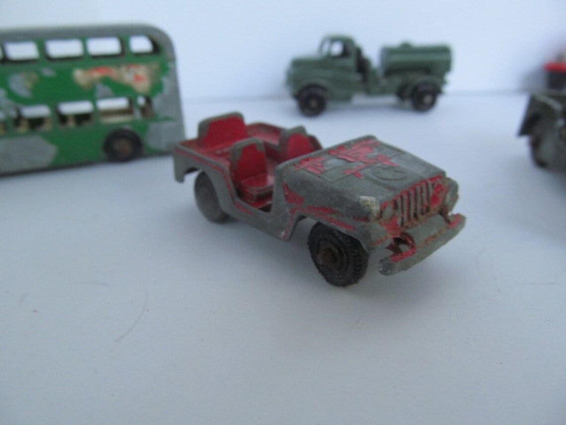 Red ARMY JEEP Tootsie Toy Cars Vintage Metal Tootsie Toy Etsy