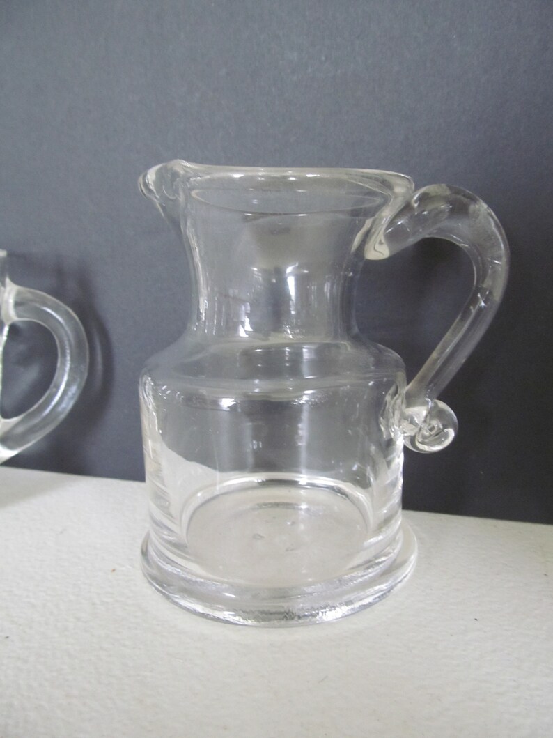Clear glass Creamer Pitcher Small Glass pitcher Milk creamer Etsy