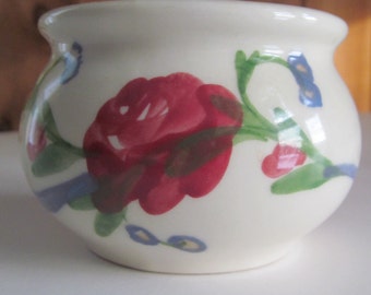 Hand Painted Pottery Bowl Vintage Pottery Bowl Virginia Emerson Creek Pottery Bedford Virginia Redware Pottery Bowl Redware Bowls