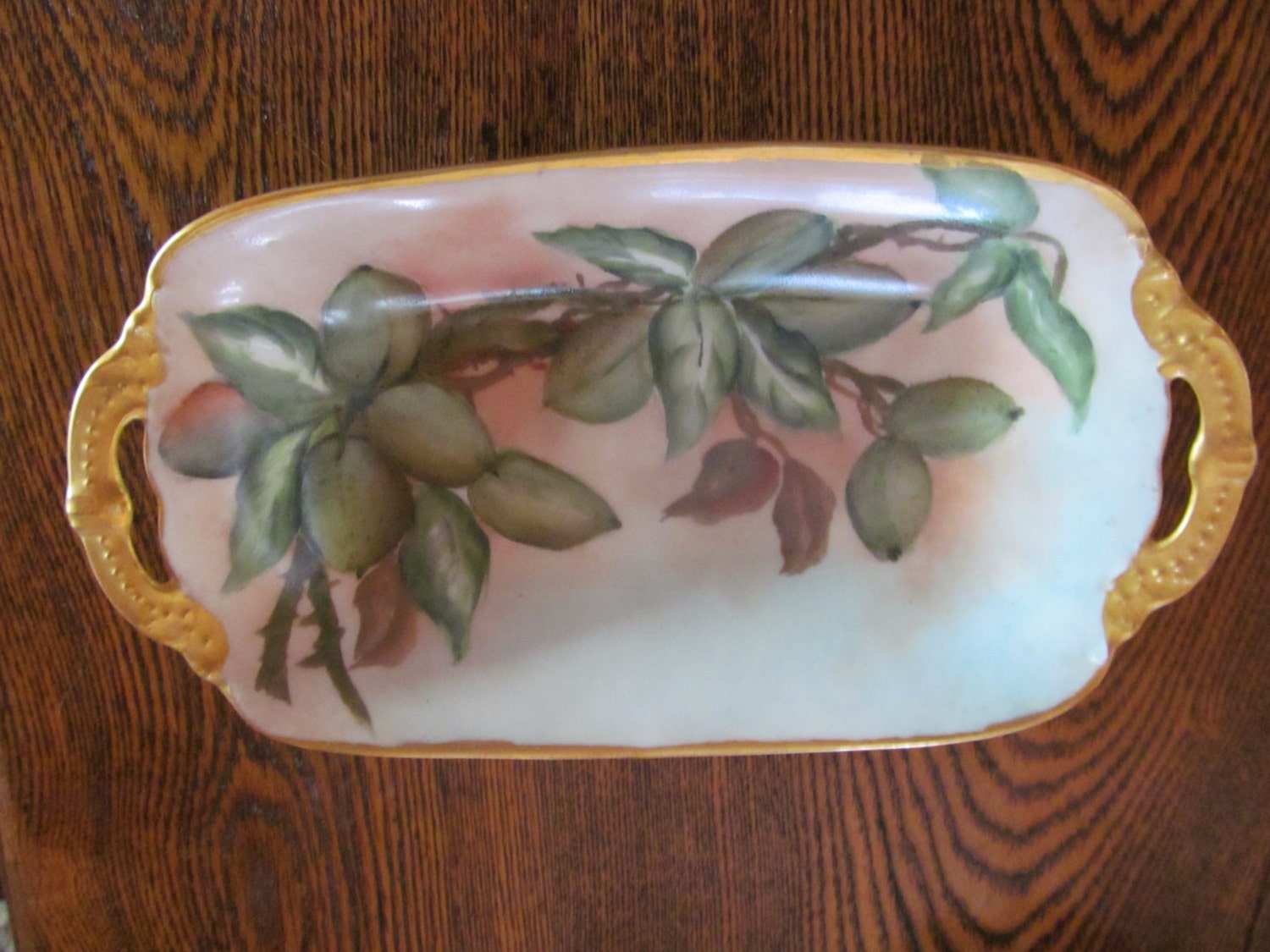 1915 Olive Dish Antique Edwardian China Hand Painted Bowl Etsy