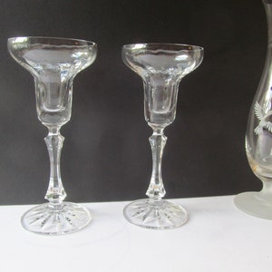 Towle Lead Crystal Candlestick Holders Austria Atomic Starburst Tapered Candle Stick Holders, 7&quot;Tall Candle Holders, Minimalist Home Decor