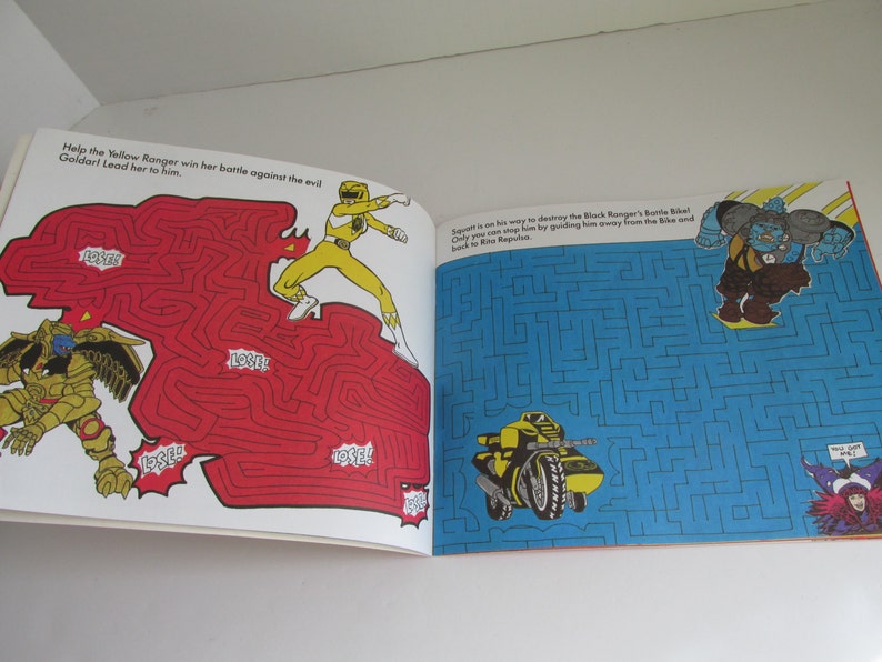 90s DinoZords Power Rangers Activity Books 1994 Red Power Rangers The Mighty Morphins Power Rangers Color Books