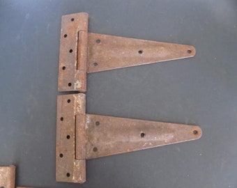 Barn Door Hinges Antique Metal Door Hinges Antique Architectural salvage Colonial Door Hardware Door Victorian Iron Door Rustic Door Hinges