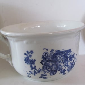 Flow Blue Chamber Pot Maddocks Lamberton Works Royal Porcelain Chamber Pot Antique Flow Blue Transferware Antique Bathroom Decor