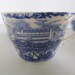 Distressed Cream and Flow Blue Transferware Castle Pattern Blue ...