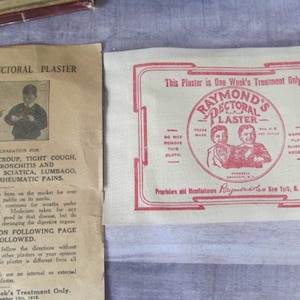 Raymond&#39;s Pectoral Plaster, 1915 Quack Medicine,Medicine Man, Pharmaceutical Decor Doctors office Decor Medicine Cabinet Pharmacist Pharmacy