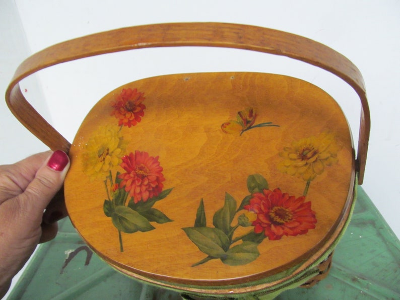 Picnic Basket Purse Wicker Baskets Wooden Basket Hand Woven Etsy