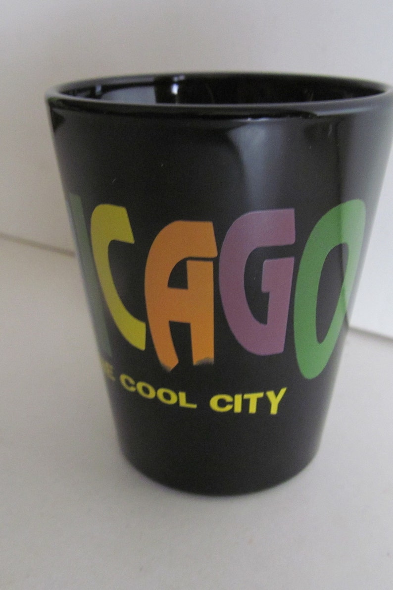 Chicago Shot Glass vintage shot glasses Vintage Shot Glass Souvenir Barware Chicago Illinois Souvenir Show me Shot Glass Collection