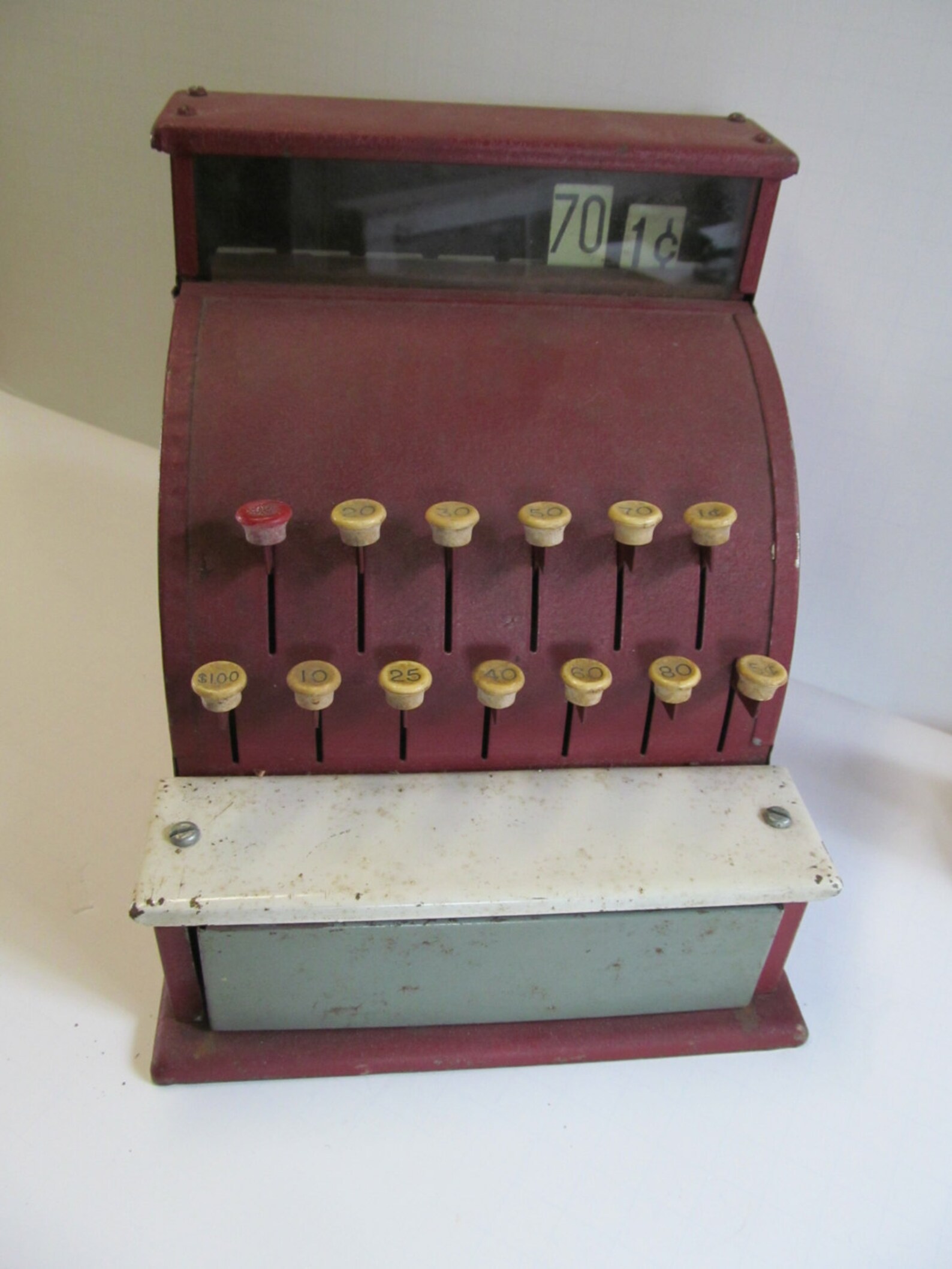 Toy Cash Register Metal Cash Register Childrens Tin Toys Happi Etsy