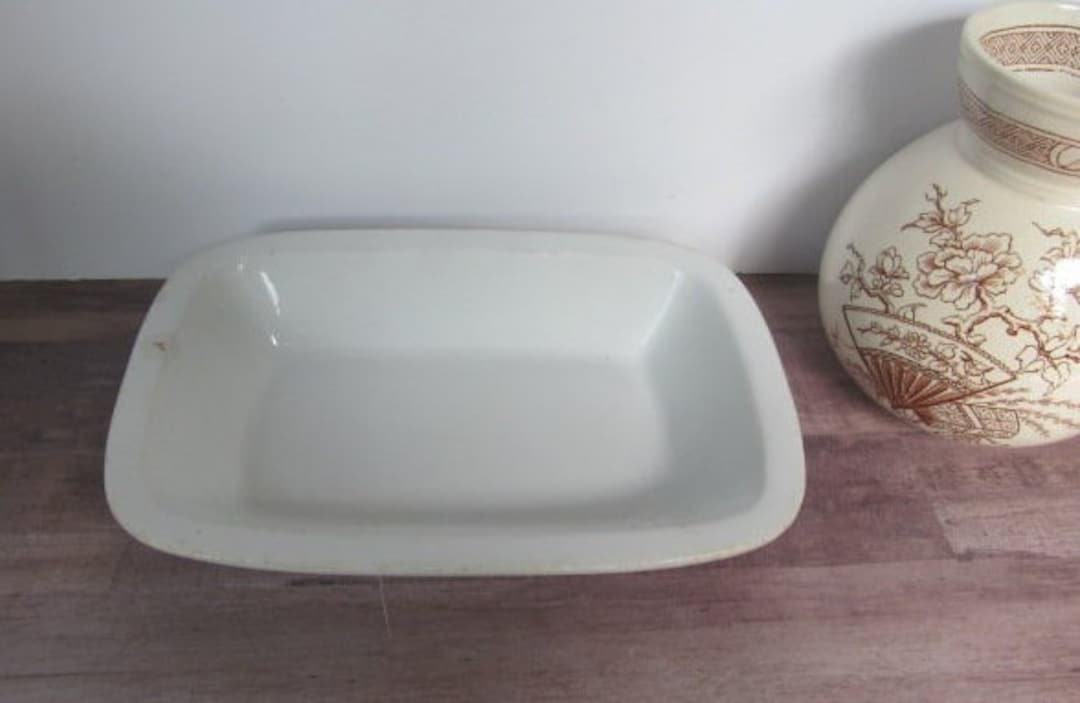 Antique White Ironstone J&G Meakin Hanley England Serving Dish 1800s ...