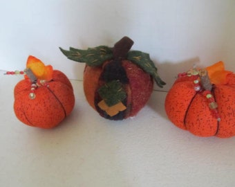 Cloth Pumpkins Jack o Lantern Set Halloween Decorations Pumpkin Decor Vintage Halloween Fall Home Decor Fall Decorations Halloween Decor