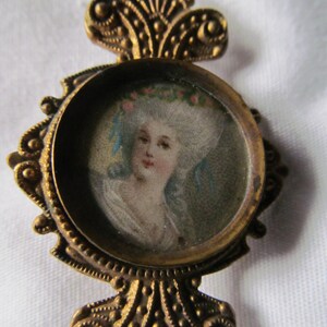 Marie Antoinette Antique Victorian French Brooch Victorian Lady Portrait Edwardian Cameo Brooch Rare Antique Cameo Brooch Edwardian Jewelry image 2