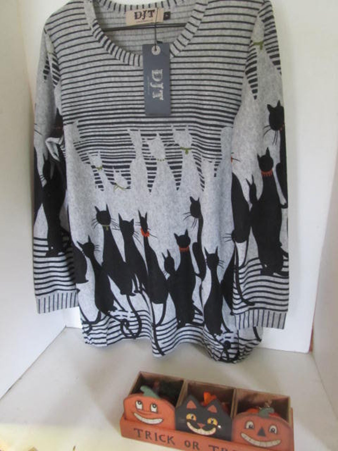 Black Cat Sweater Halloween Sweater Etsy