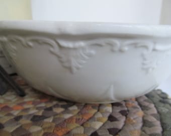 Mellor & Co England White Ironstone Bowl Antique China Large White Serving Bowl Antique Farmhouse Table Decor RARE Antique White Ironstone