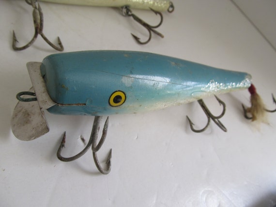 Creek Lures Antique Deep Sea Fishing Lures Wooden Antique Etsy