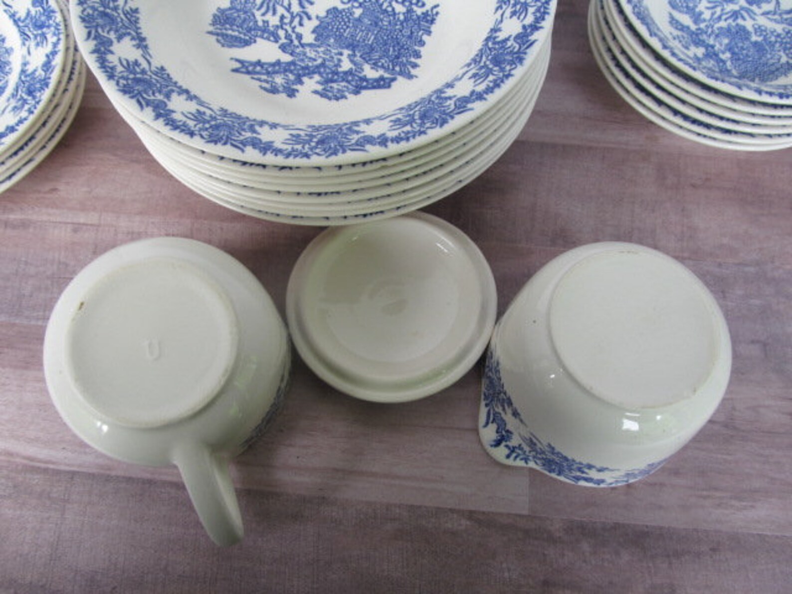 Blue Willow Dish Set Blue and White China Wedding China Royal | Etsy
