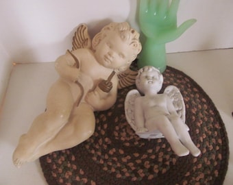 Adorable Large Cherub Angel Figurine Cherub Wall Decor French Country Home Decor Cherub Figurine - Garden Decor - Heavenly Angels