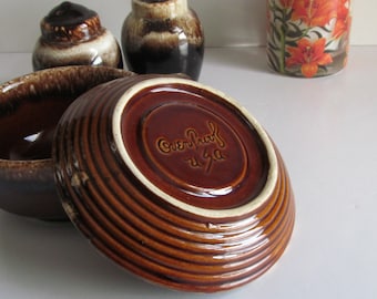 BeeHive Pottery Brown Drip  McCoy Pottery Bowl USA Pottery Bowl Beehive Stoneware Pattern