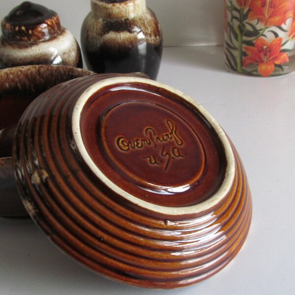 BeeHive Pottery Brown Drip  McCoy Pottery Bowl USA Pottery Bowl Beehive Stoneware Pattern