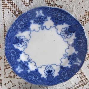 Beautiful Flow Blue Plate Flow Blue China England Blue and White China Cobalt Blue Flow Blue White Antique China Plates for Walls Cabinet