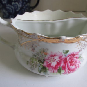 Floral Roses Shaving Mug  Vintage Mens Mustache Cup  Antique shaving Cup Man Cave Decor Gift for Him Barber shop decor Victorian Shaving Mug