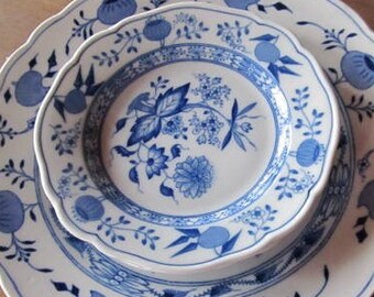 ブルーオニオンディナーウェア |磁器皿 | 6人用 |フッチェンロイター