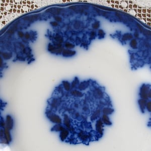 Antique Flow Blue Plate Flow Blue Waldorf FWW England Dark Flow Blue and White China Antique English China Flow Blue Home Decor Plates Walls