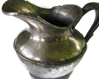 Barbour Silver Creamer Art Deco Vines and Leaves Gorgeous Natural Patina Silver Creamer Pitcher Barbour Silver Co